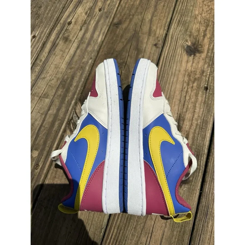 Nike Court Borough Low Recraft BG Sweet Beet/Bright Citron Boys Sneakers 5Y